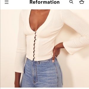 Ivory Reformation crop top!